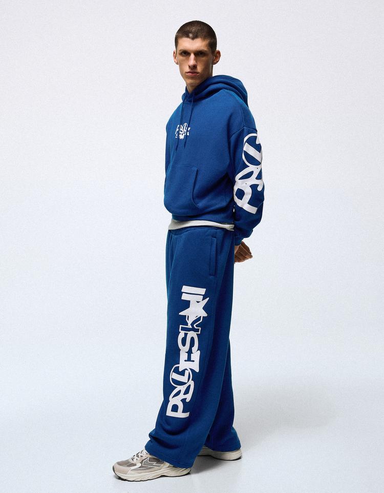 Printed hoodie — Blue