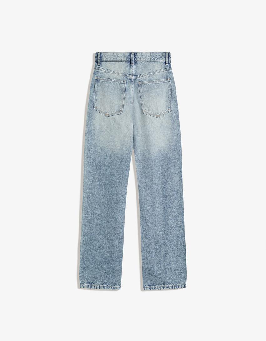 Jeans med boyfriend-passform-Ljusblå-4