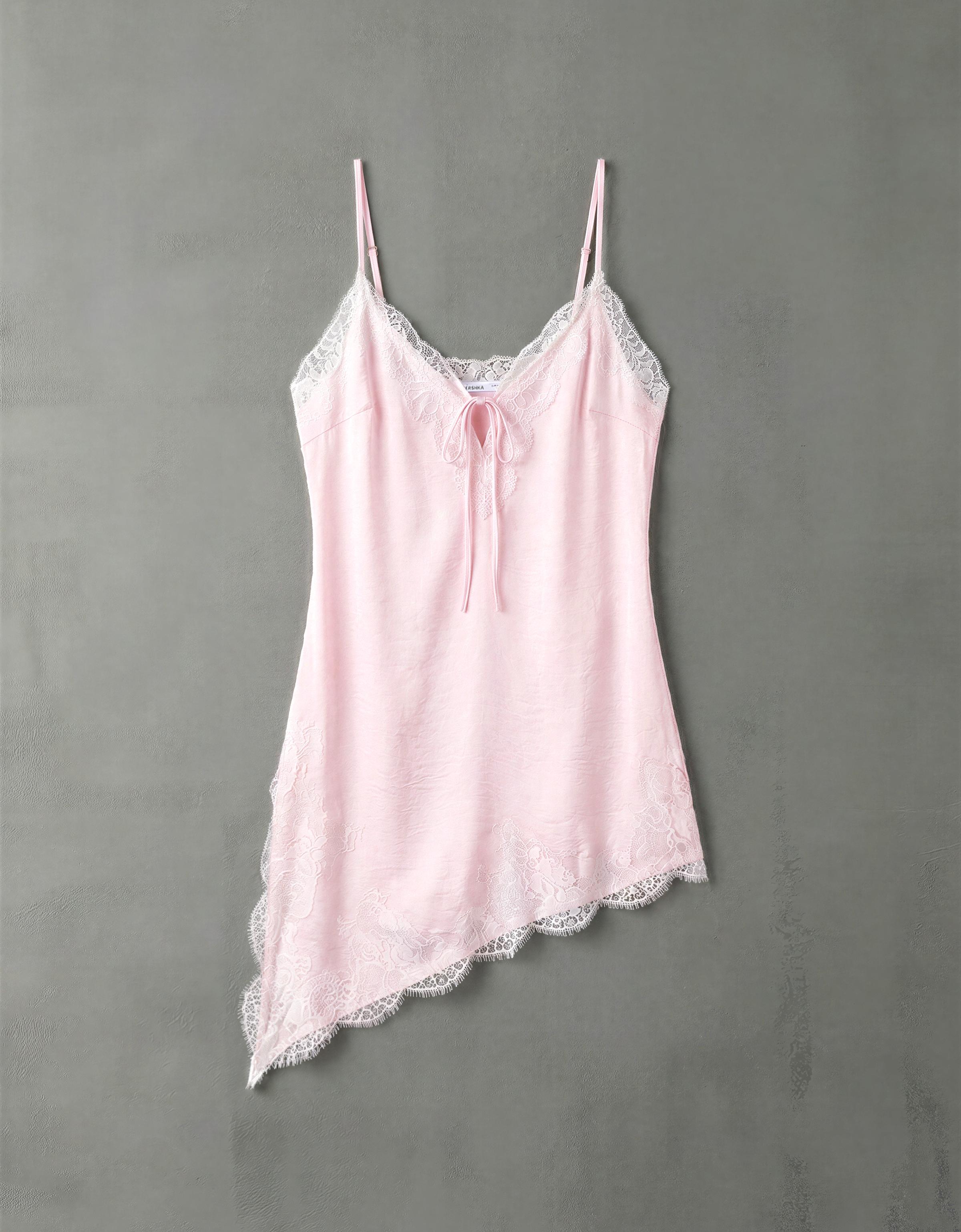 Asimetrik saten mini elbise - Görsel 67