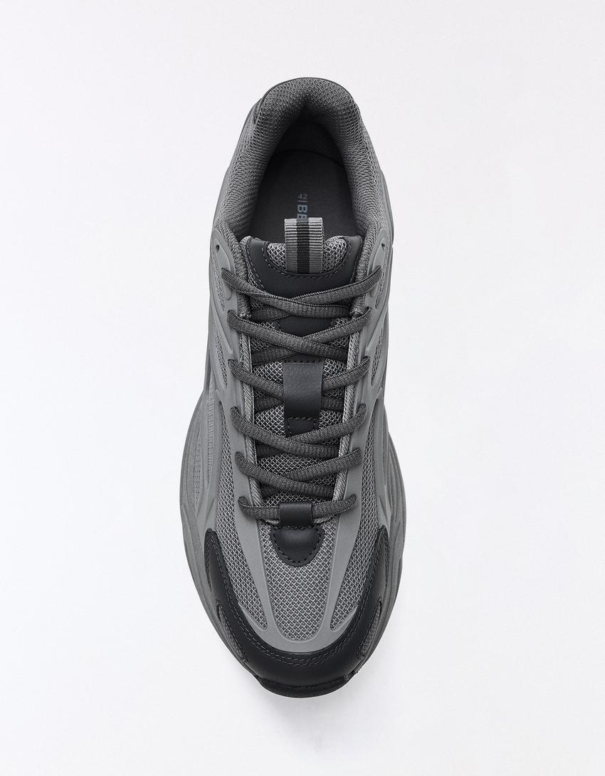 Chunky combined sneakers-Grey