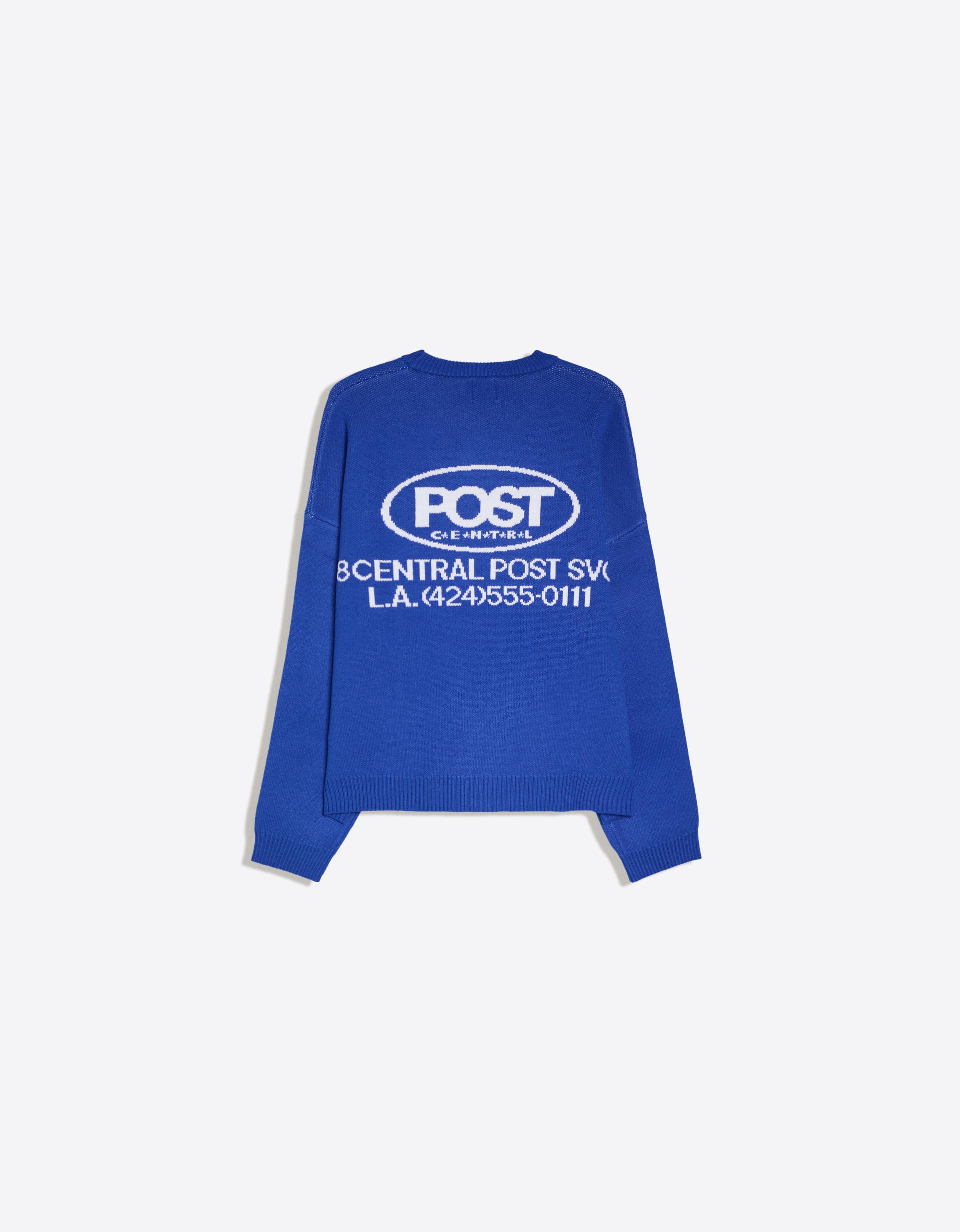 Jacquard knit jumper — Blue