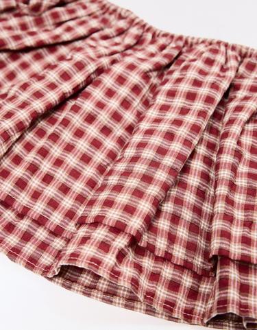 Check overskirt — Red 3