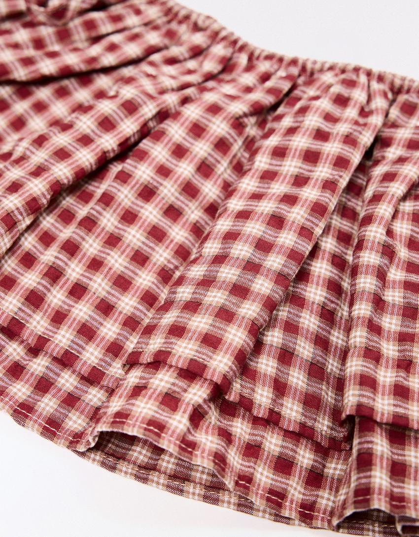 Sopragonna a quadri-Rosso