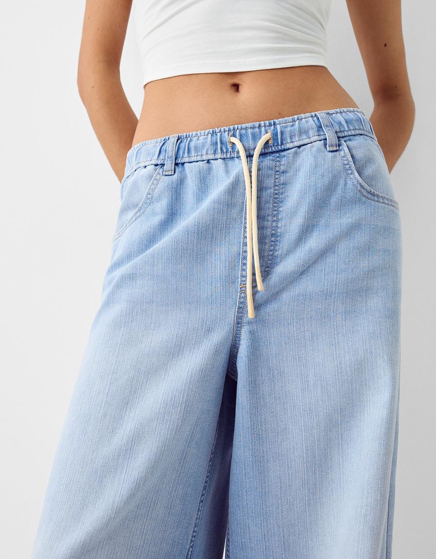 Jean jogging wide-Bleu clair-5