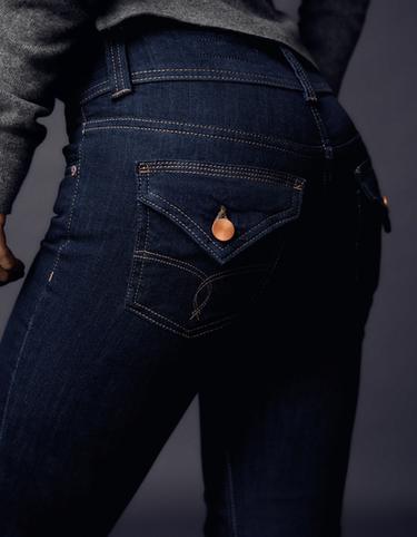 Boot-cut jeans with tabs — Navy 3