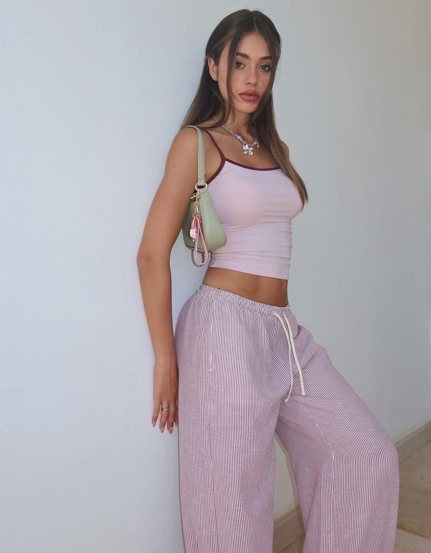 Top de alças-Rosa-2