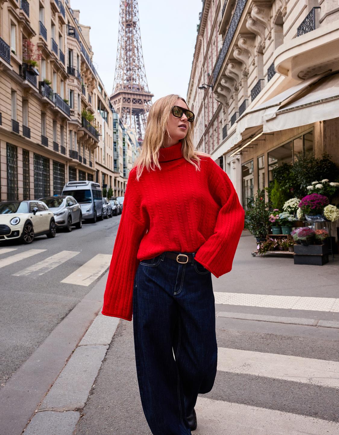 Jeans de perna larga