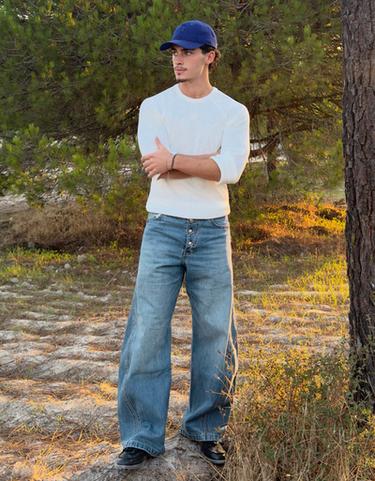 Slim-fit long-sleeved T-shirt — White 2