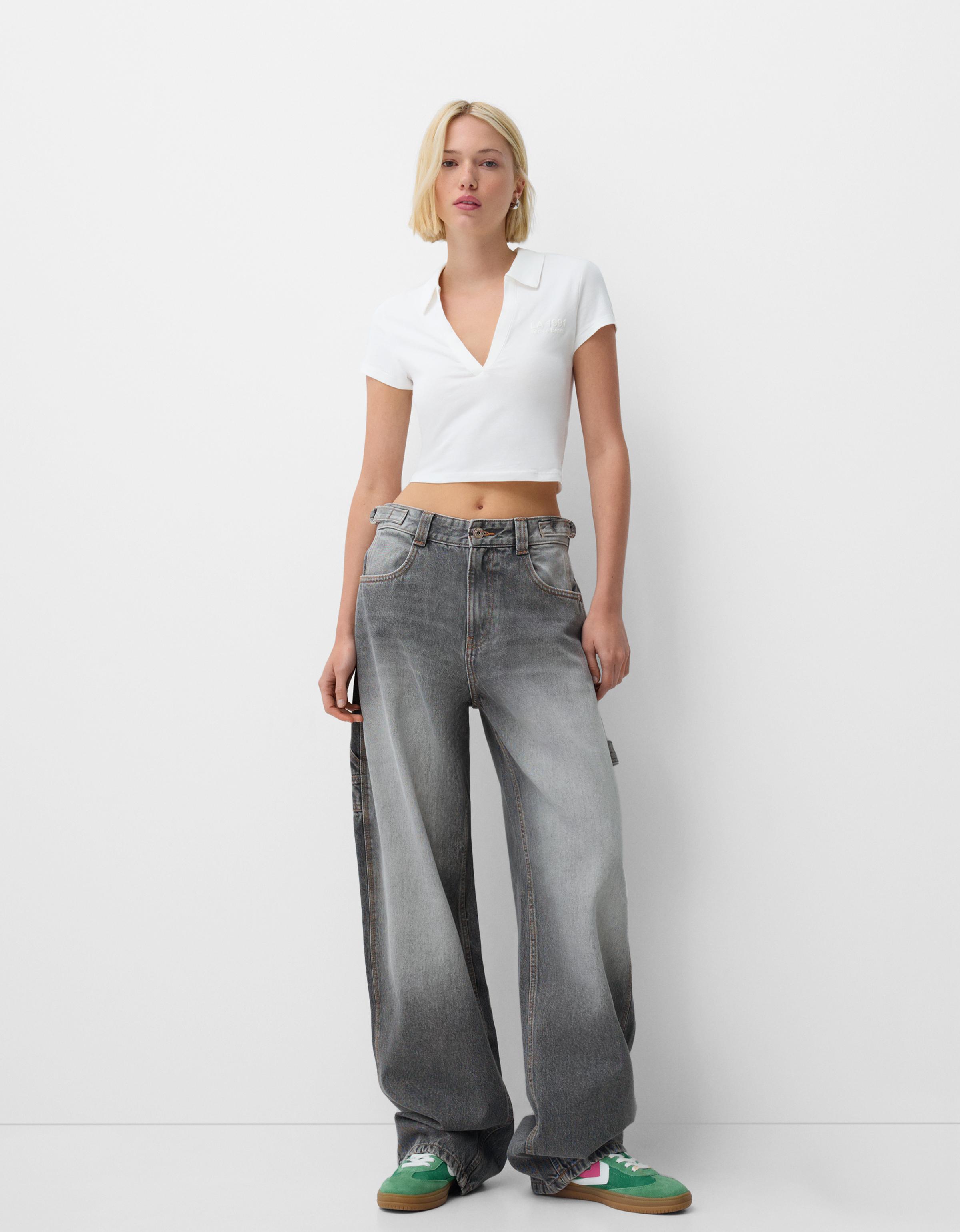 Bershka basic denim jeans fashion