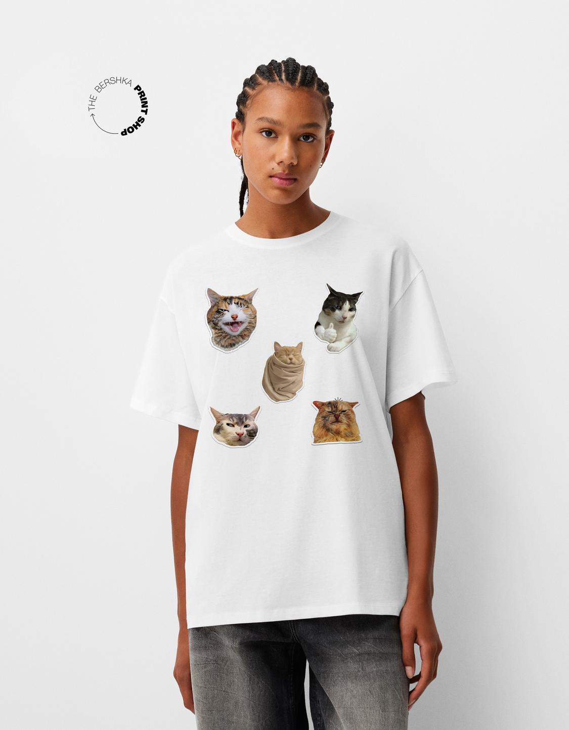 Oversize-T-Shirt mit Print