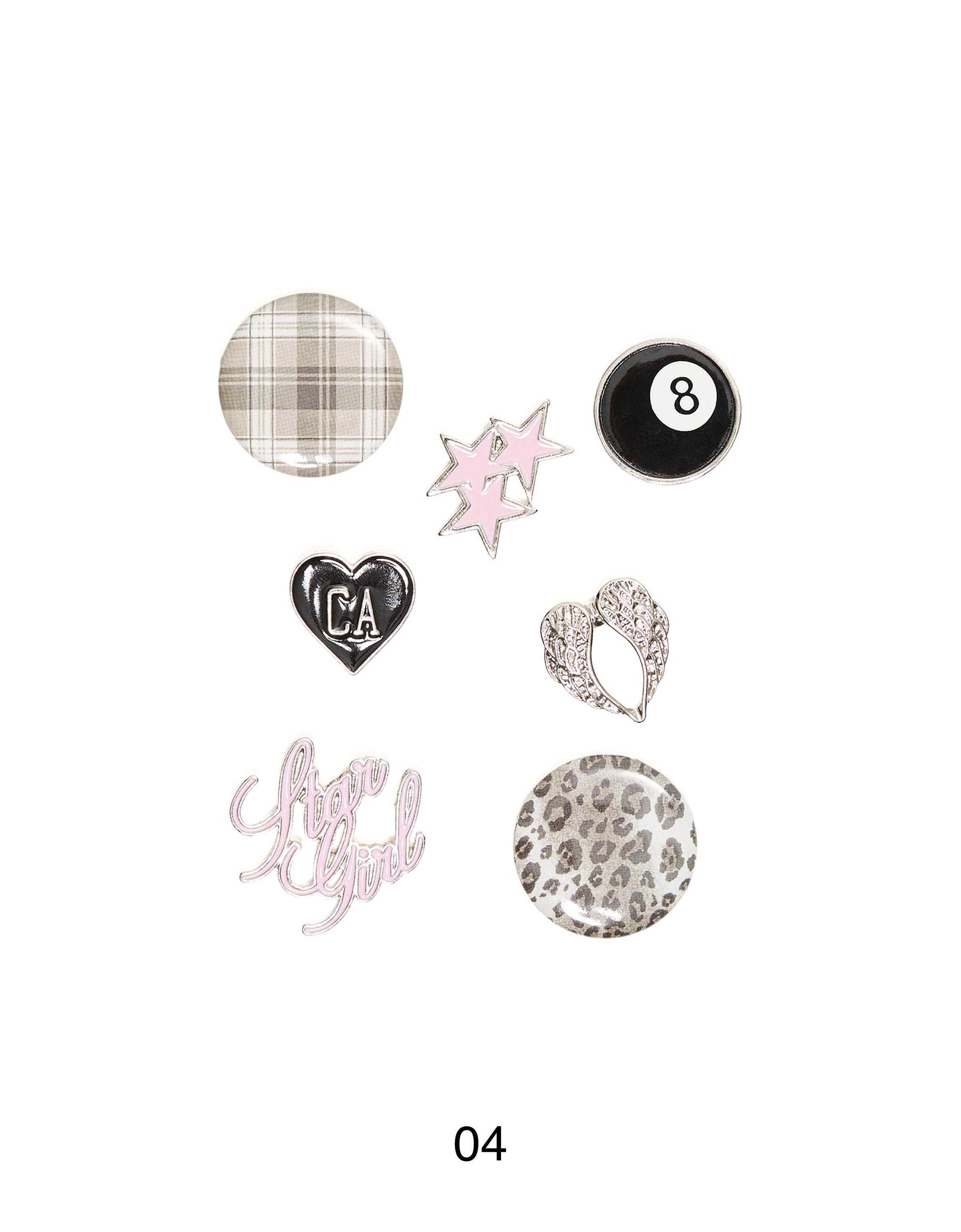 Pack of assorted pins — Pink