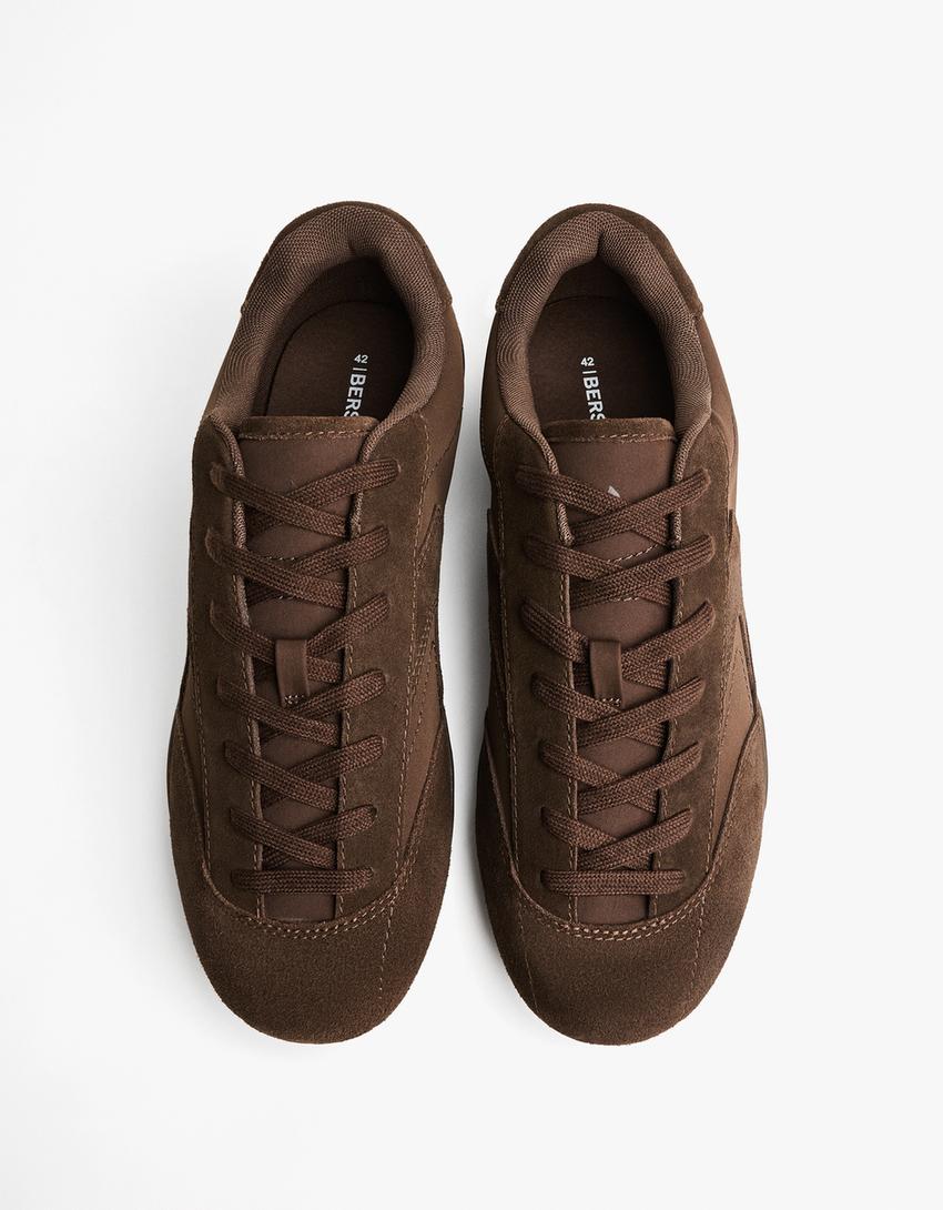 Adidași cu profil subțire-Ciocolată-4