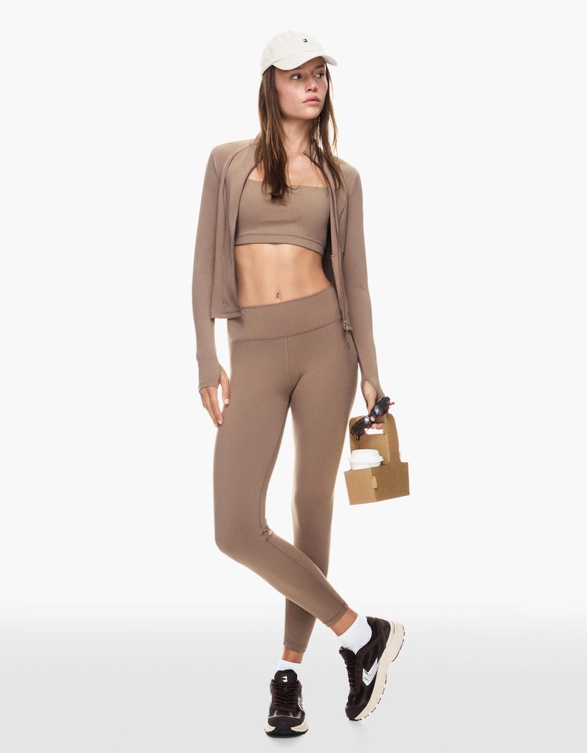 Cardigan top and leggings set-Cardigan top and leggings set-1