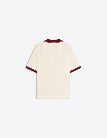 Short sleeve print polo shirt — Off white 6