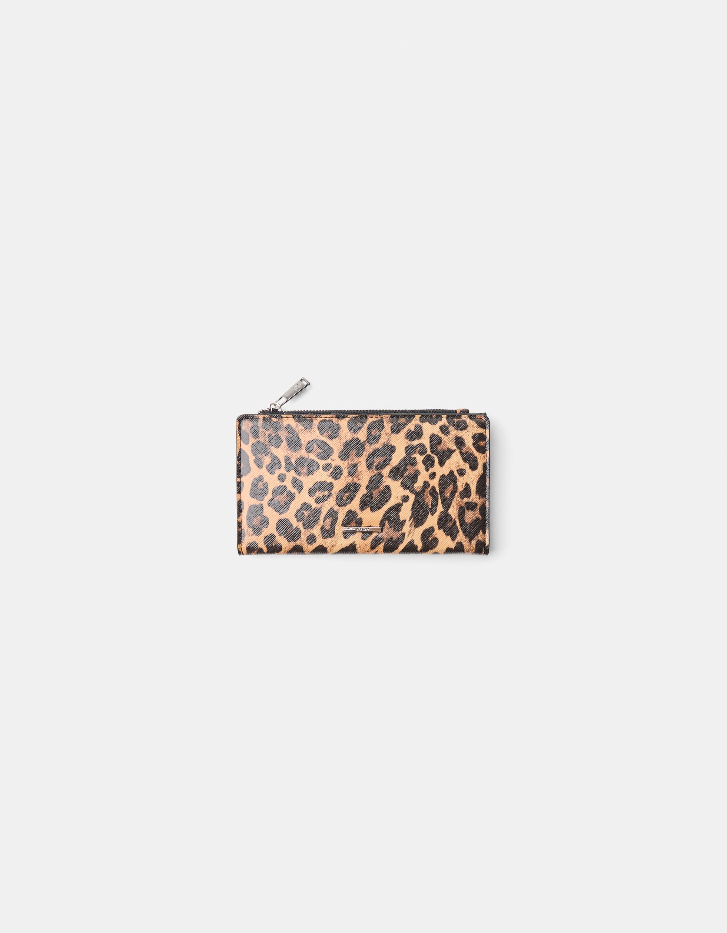 Bershka Geldbeutel Mit Animalprint Damen Braun