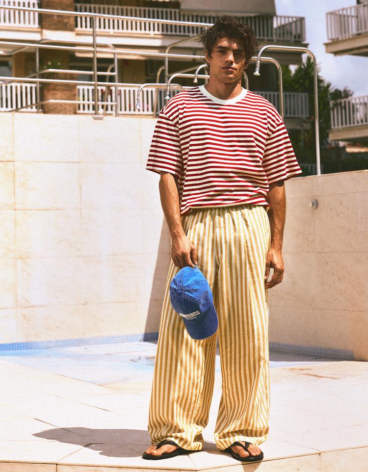 Super baggy pyjama-style trousers — Camel