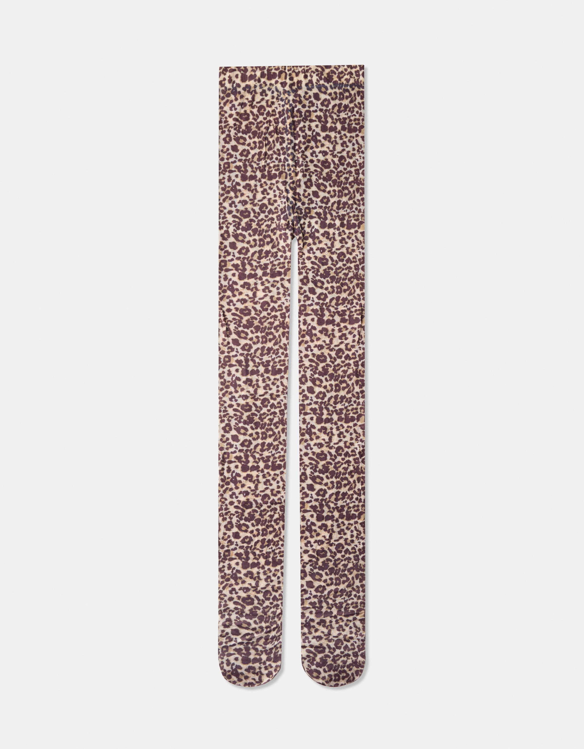 Bershka Strumpfhose Mit Animalprint Damen Braun