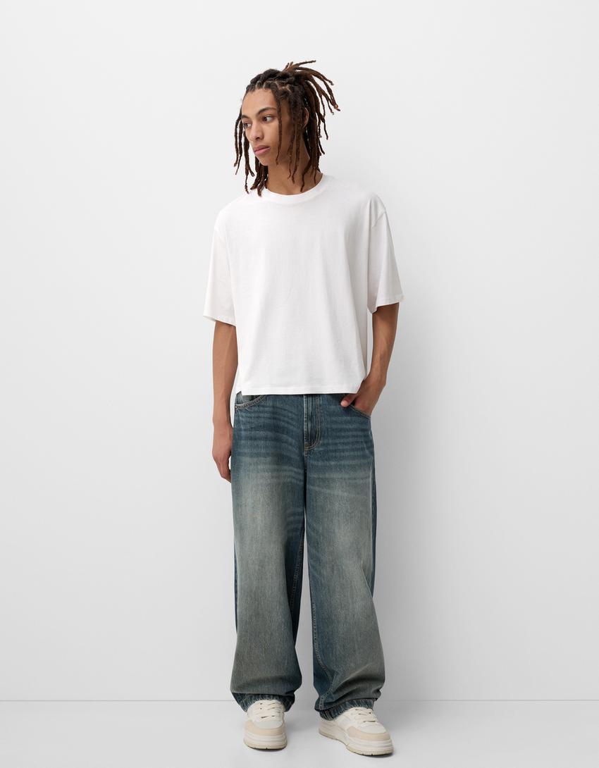 Super baggy jean-Yeşil-0