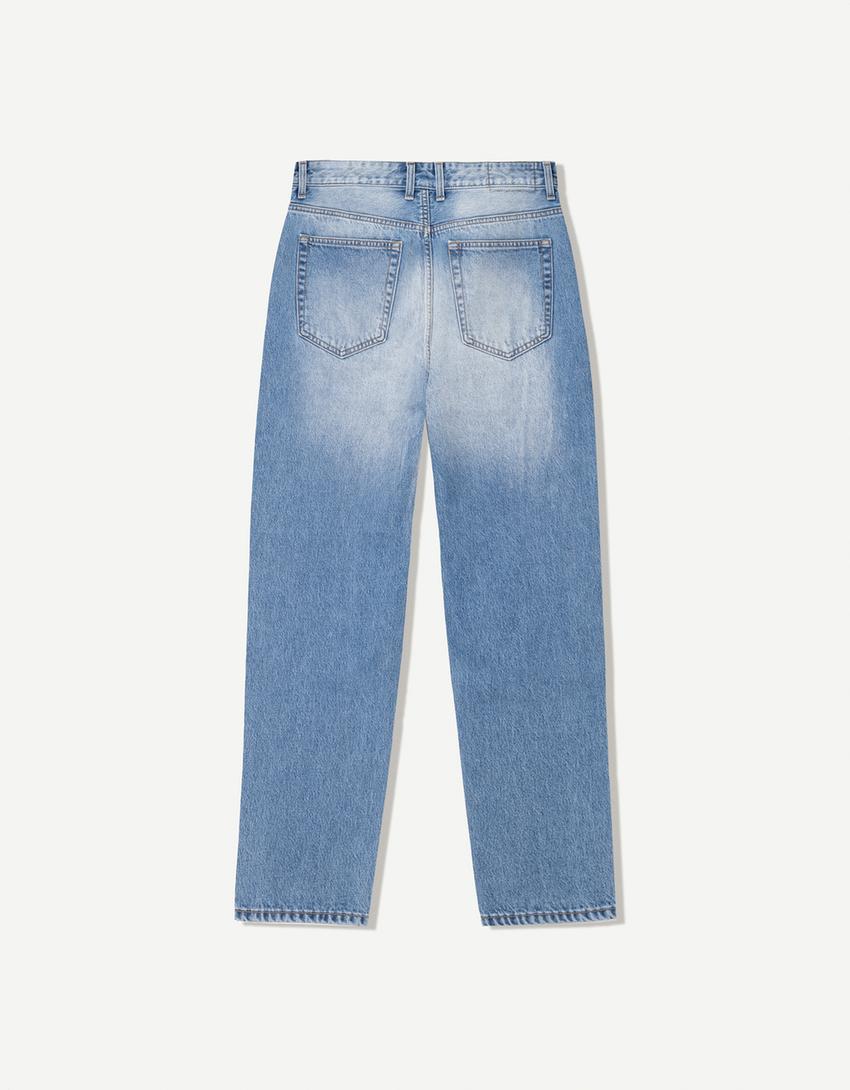 Loose Fit Jeans-Ausgewaschenes Blau-4