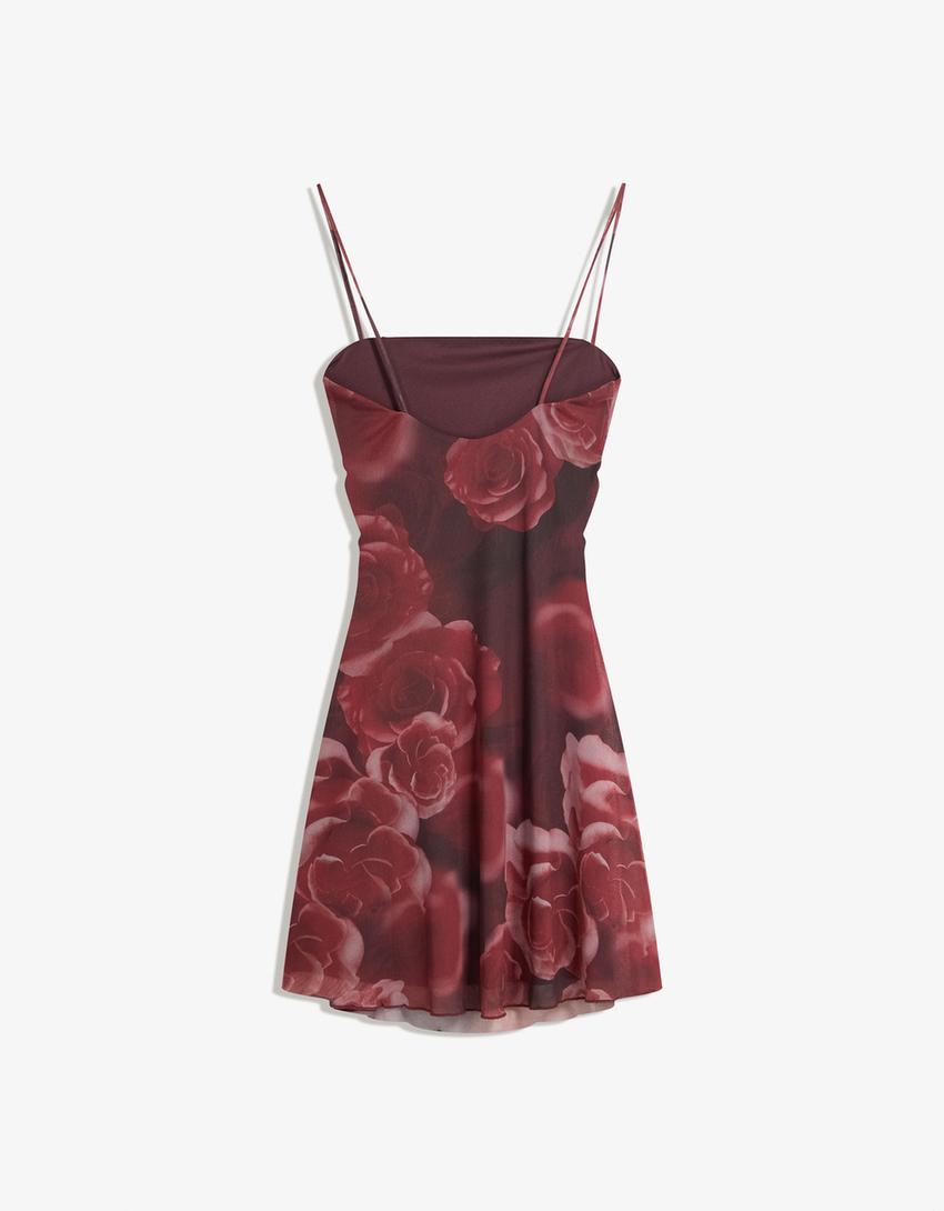 Printed mini dress - Women | Bershka
