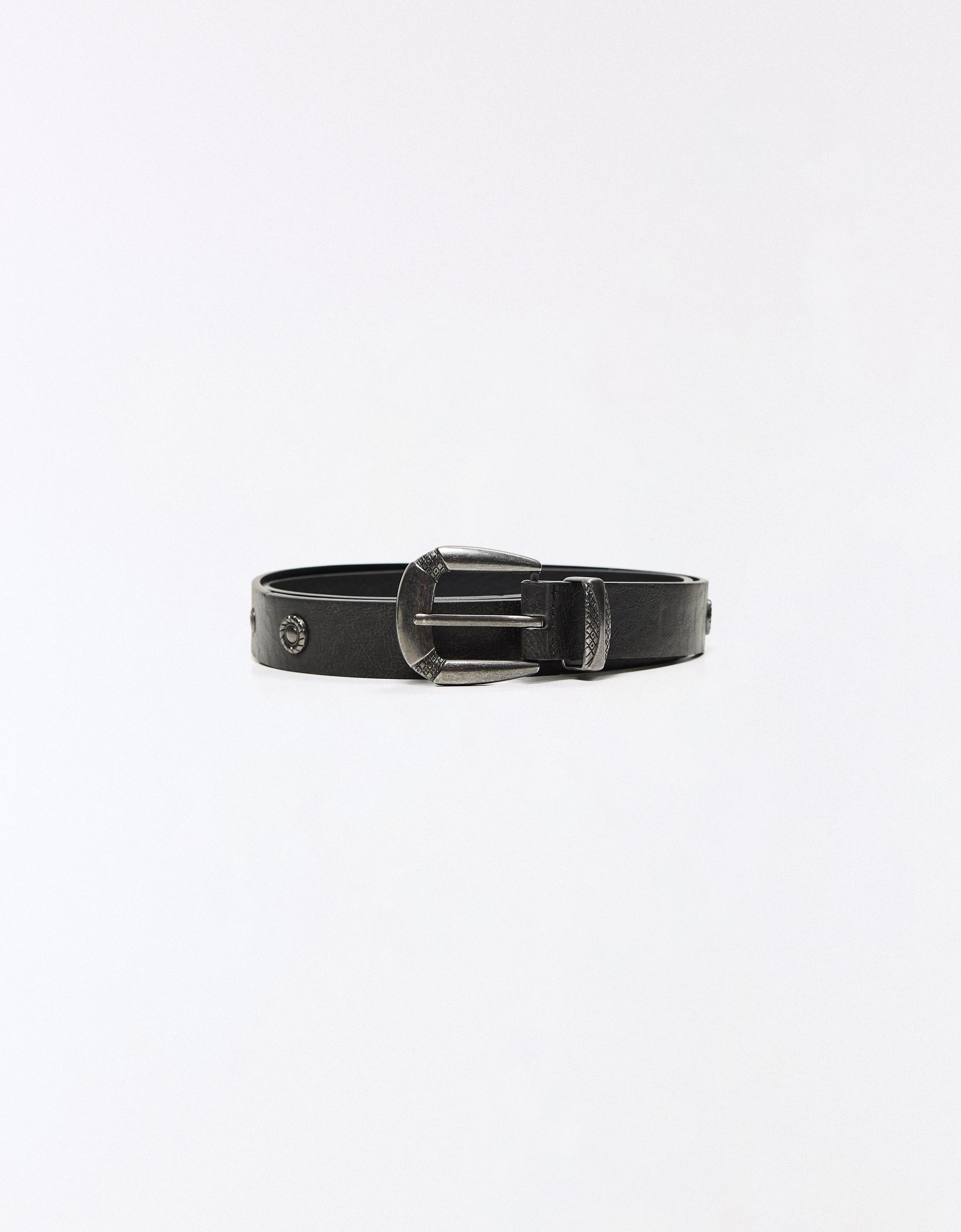 Cinturón Tachas Hombre 85 Negro