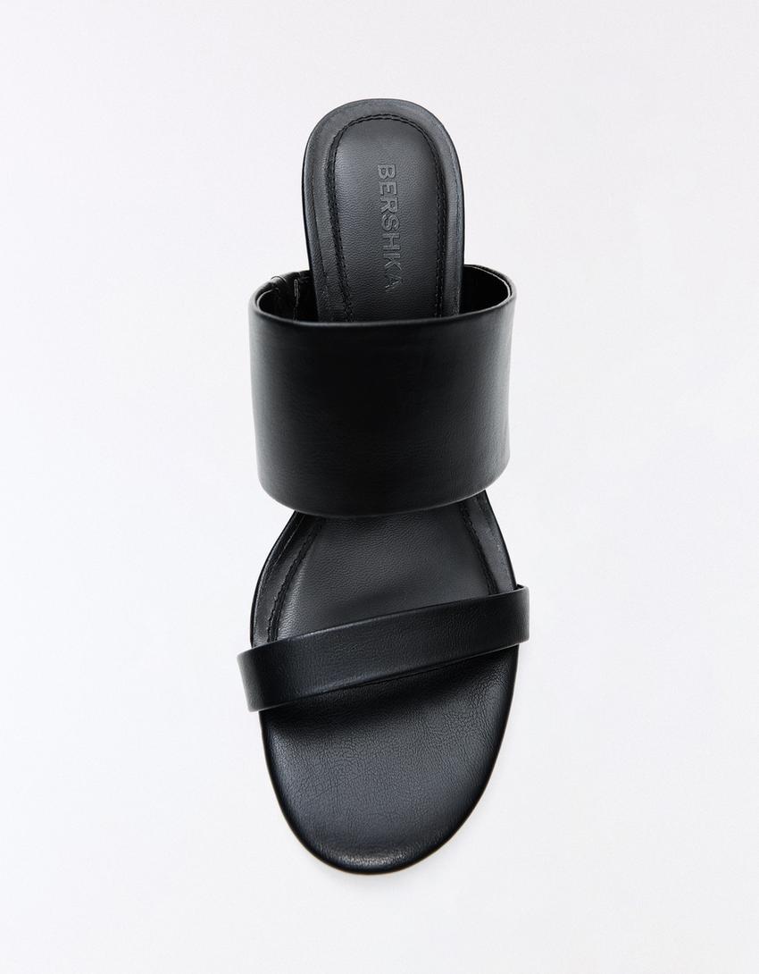 SANDALIA TACON MULE-Negro