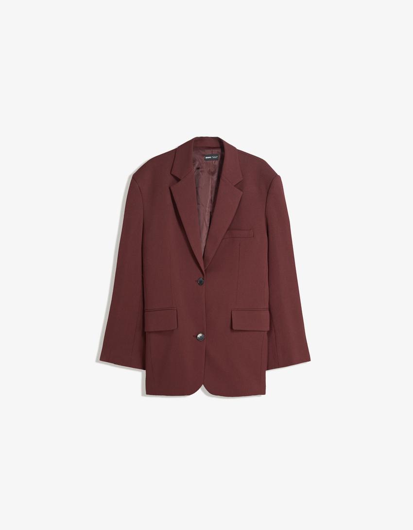 Lagani sako oversize kroja-Crvena-3