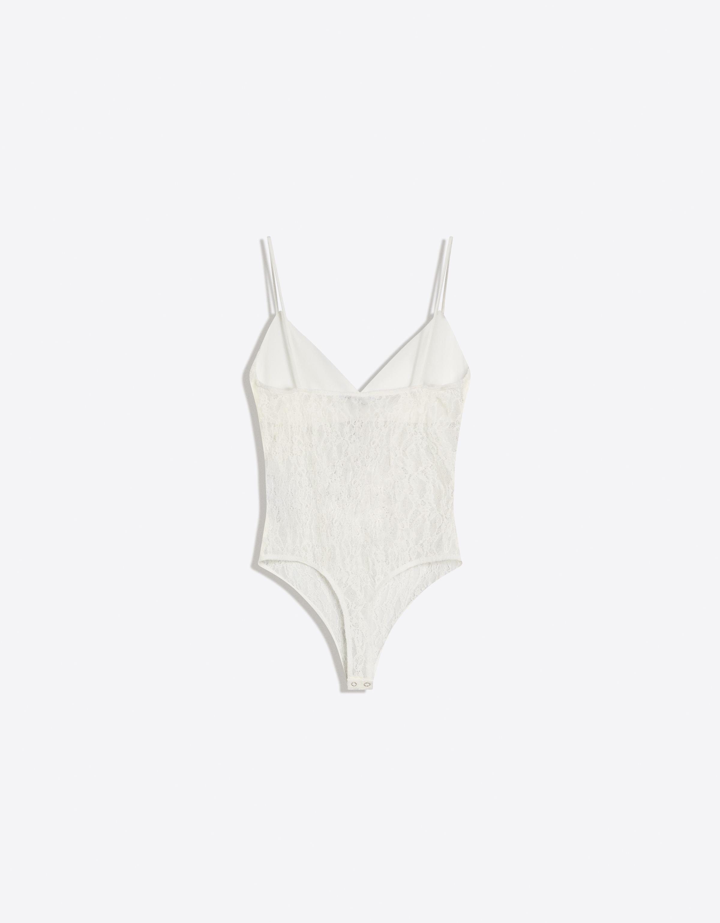 Bershka Dantelli askılı body görsel 4