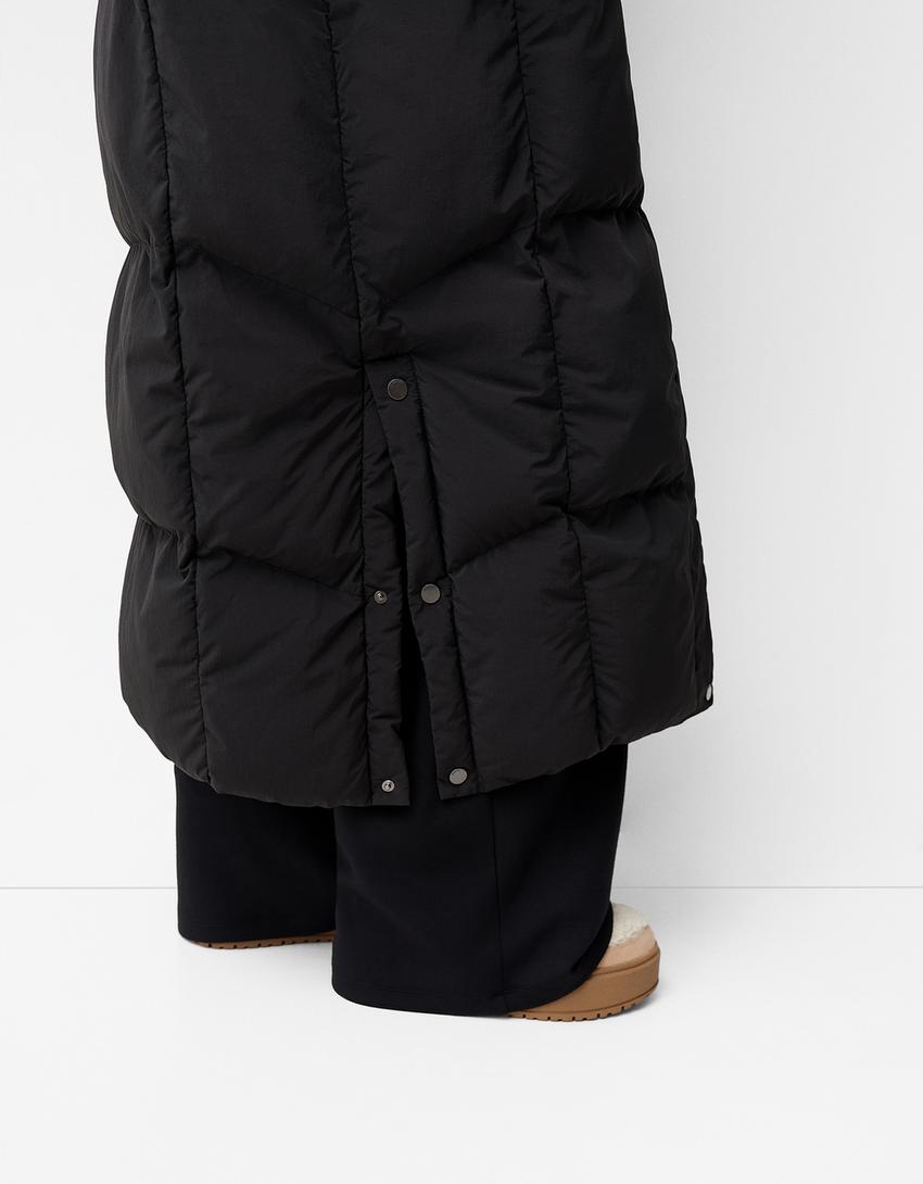 Long puffer coat-Black-4