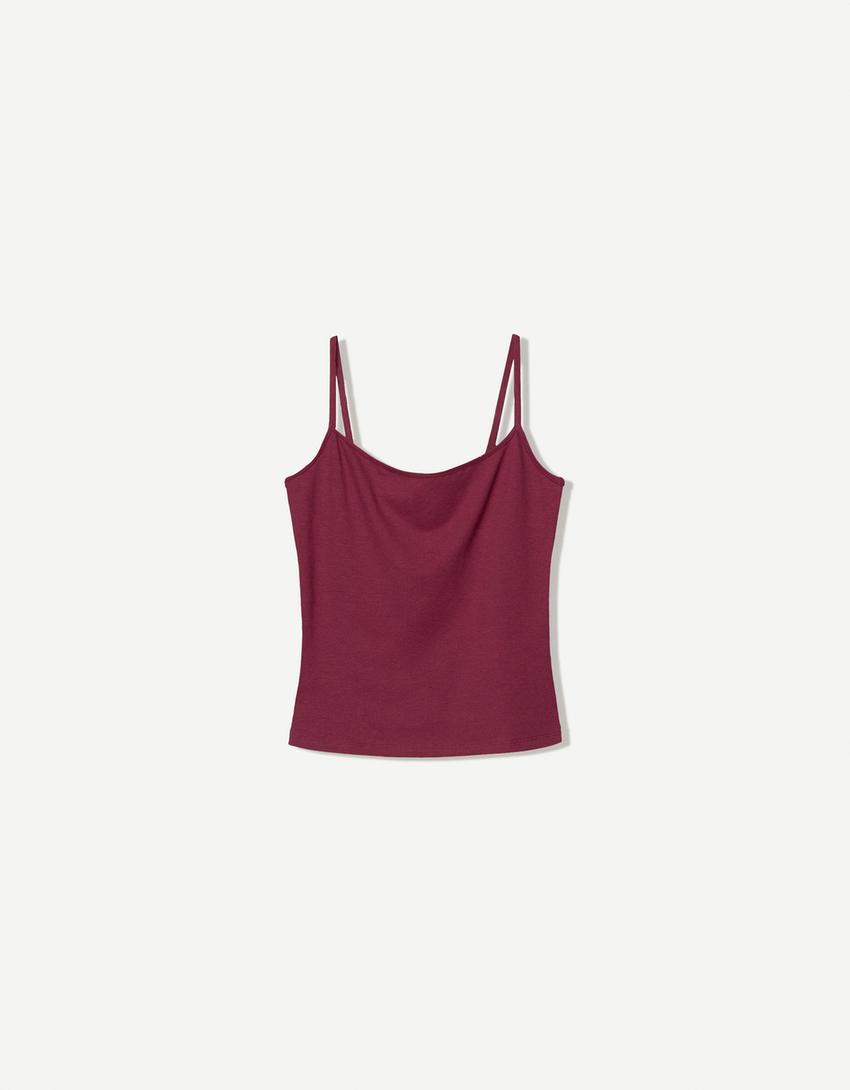 Strappy top-Burgundy-3