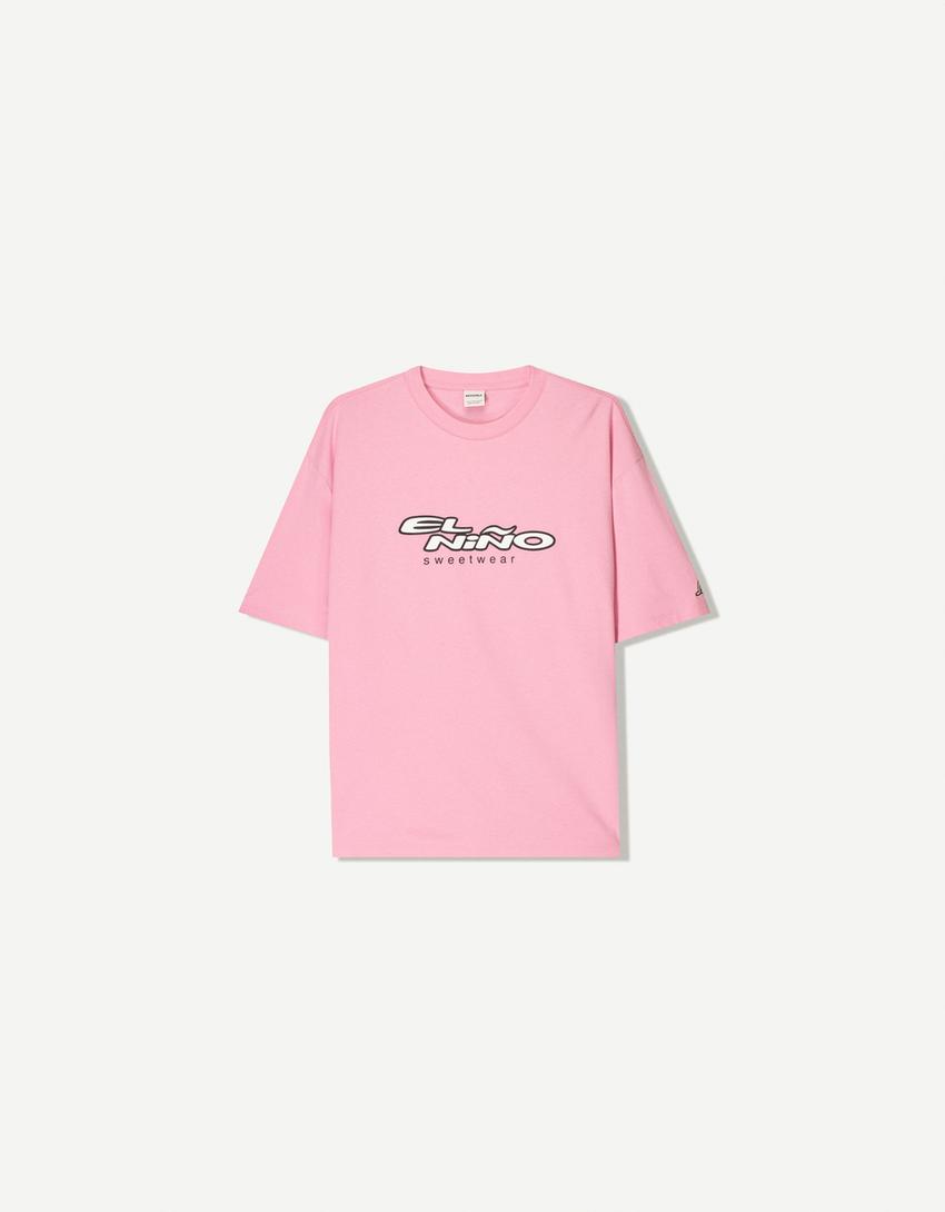 El Niño short sleeve T-shirt-Pink