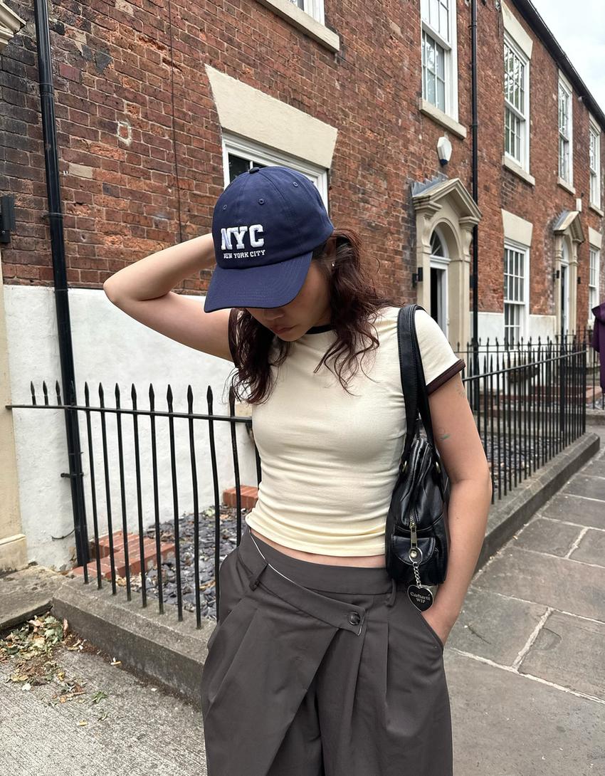 Casquette brodée-Marine