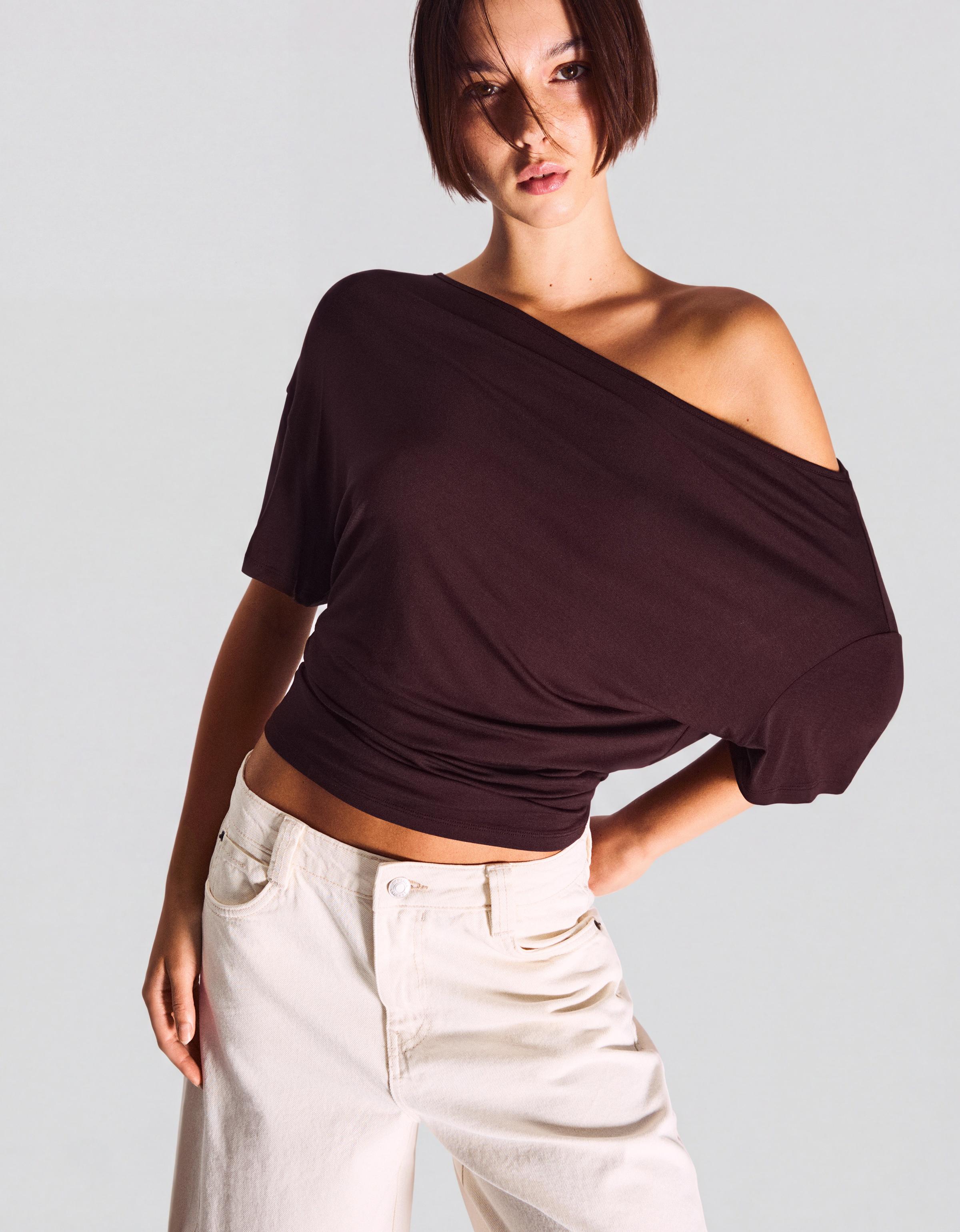 Kruvaze büzgülü peplum top - Görsel 84