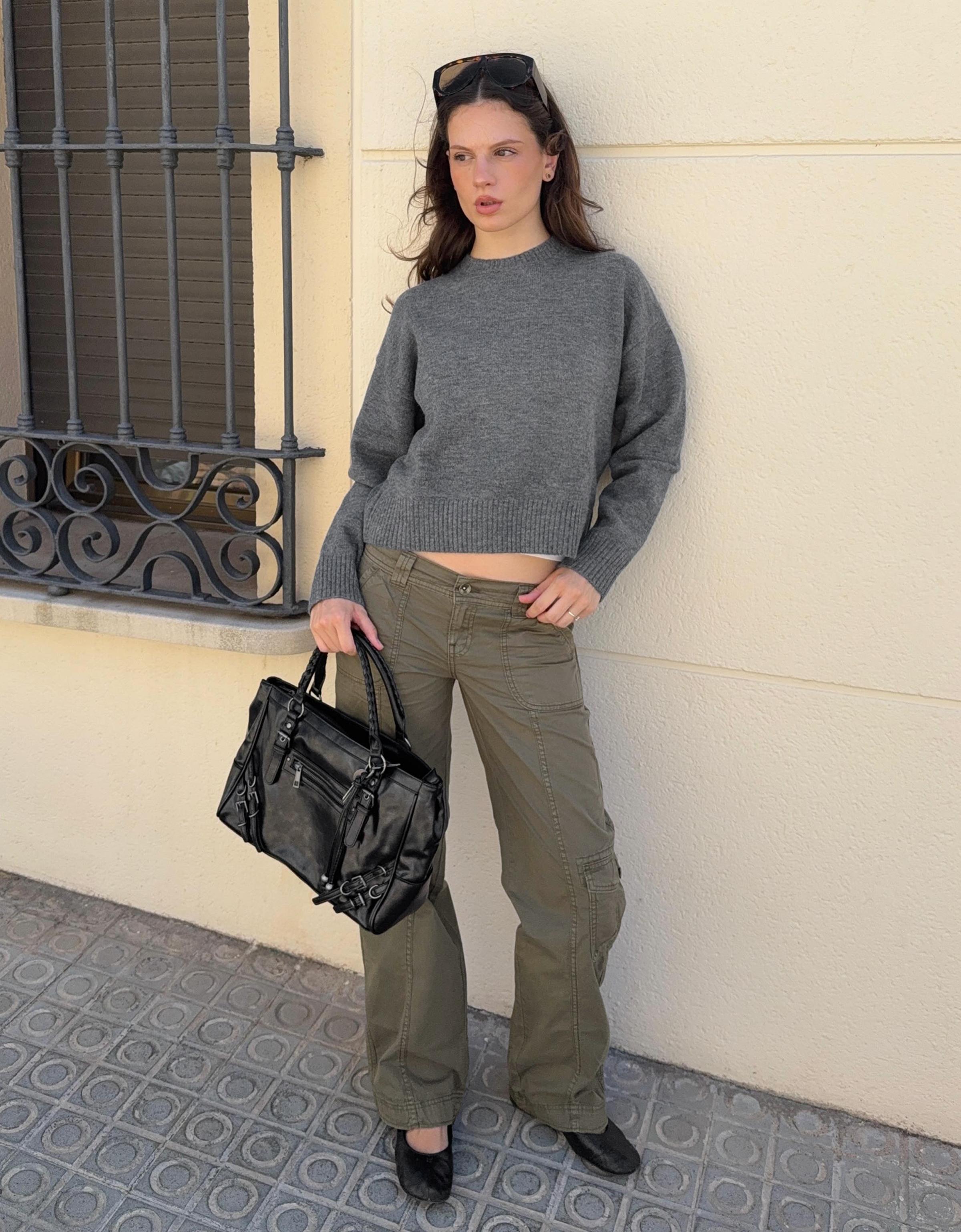 Bershka Straight fit kargo pantolon görsel 5