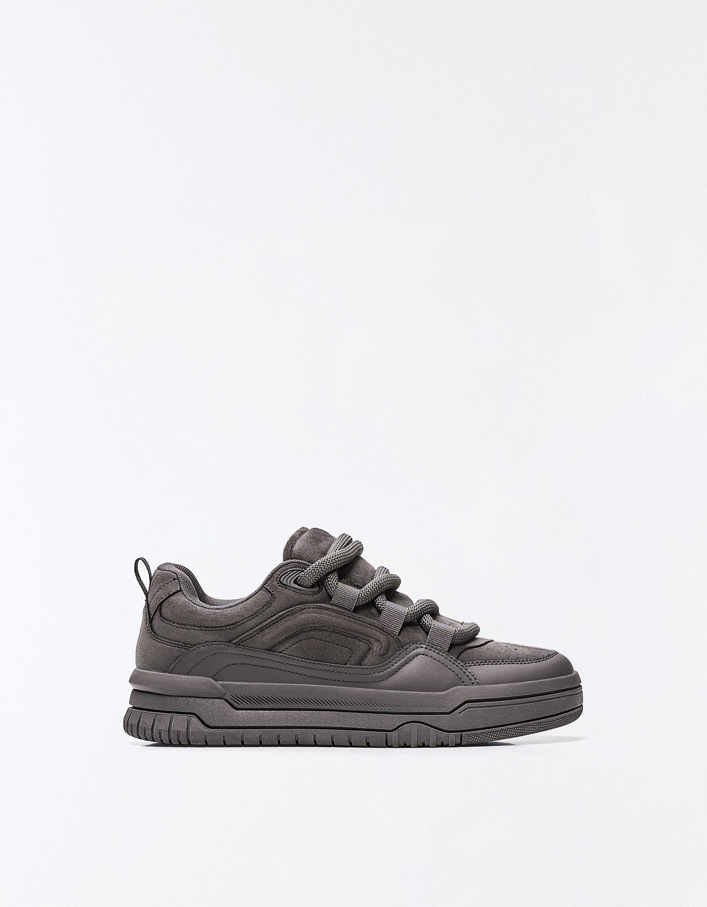 Bershka Zapatillas Skate Volumen Hombre 41 Gris