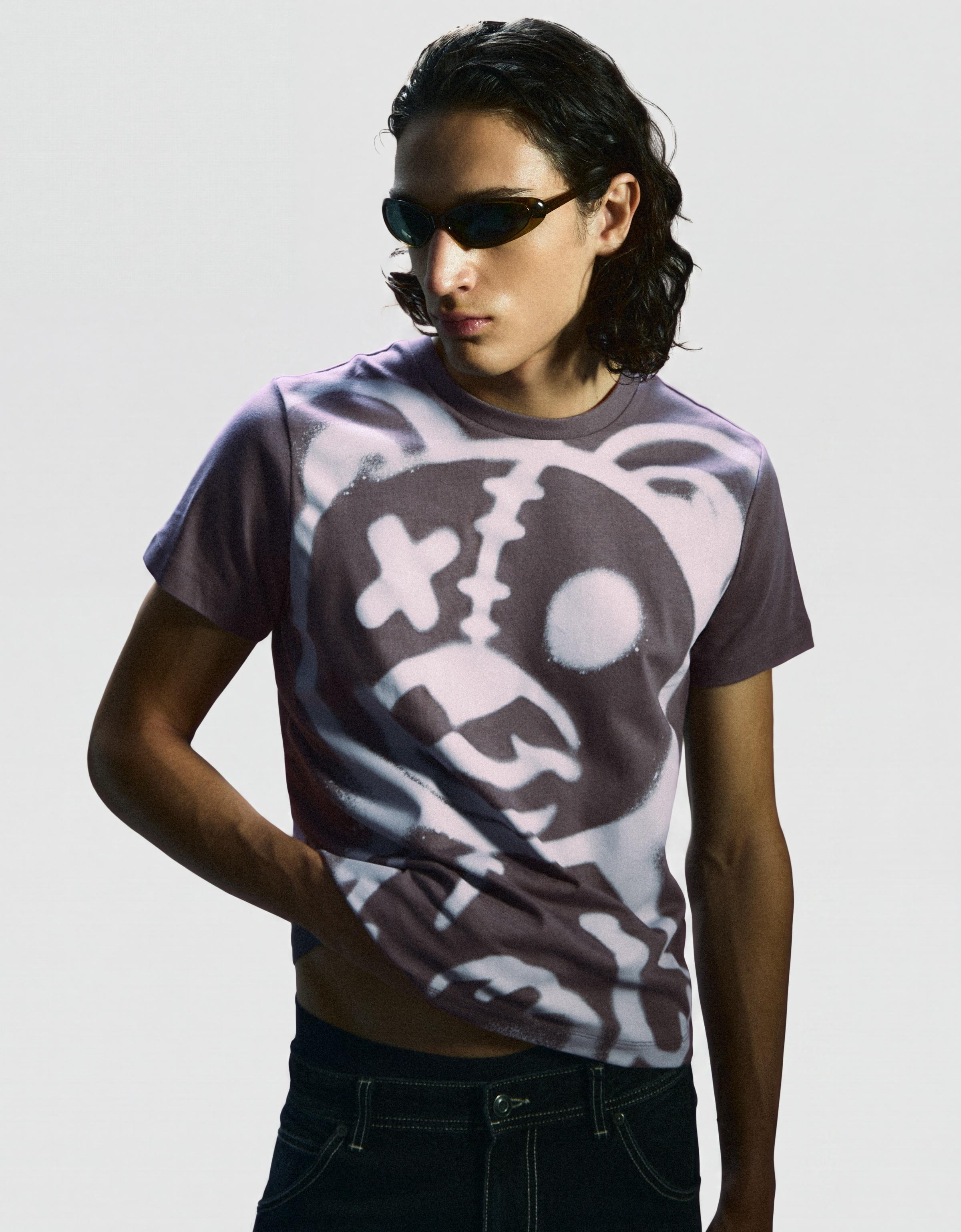 Short sleeve regular fit bear T-shirt — Blue