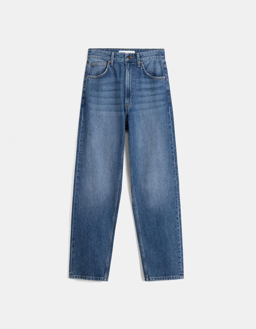 Straight fit ’90s jeans-Blue-4