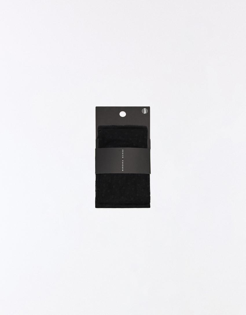 Legging capri de bolinhas-Preto