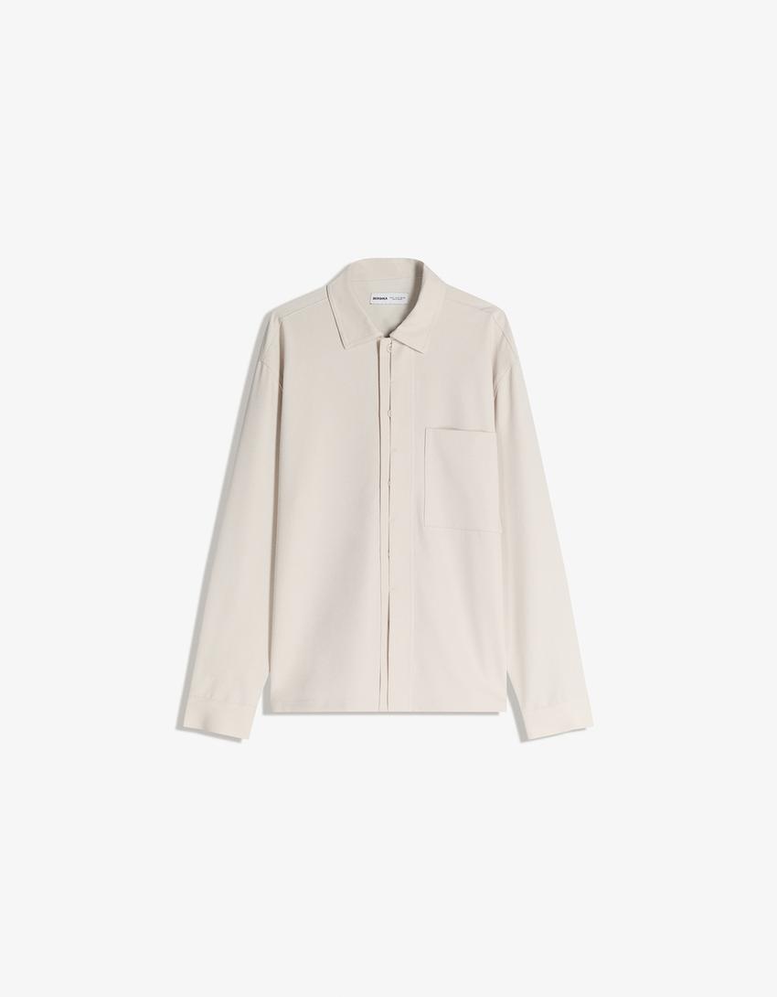 Tailored fit shirt-Cream