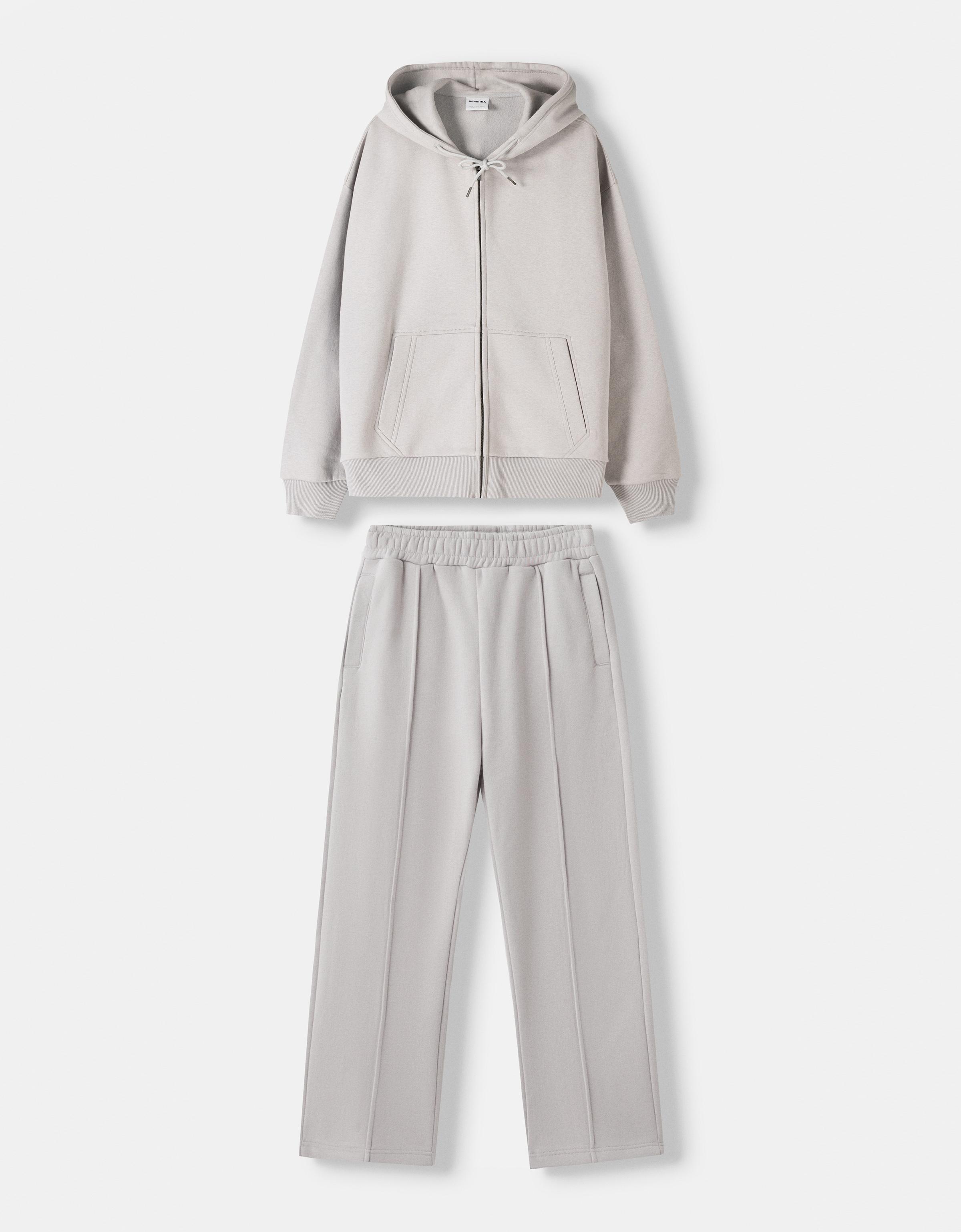 B　0218 Sweatshirt ve wide leg pantolon takımı - Sweatshirt - Erkek | Bershka