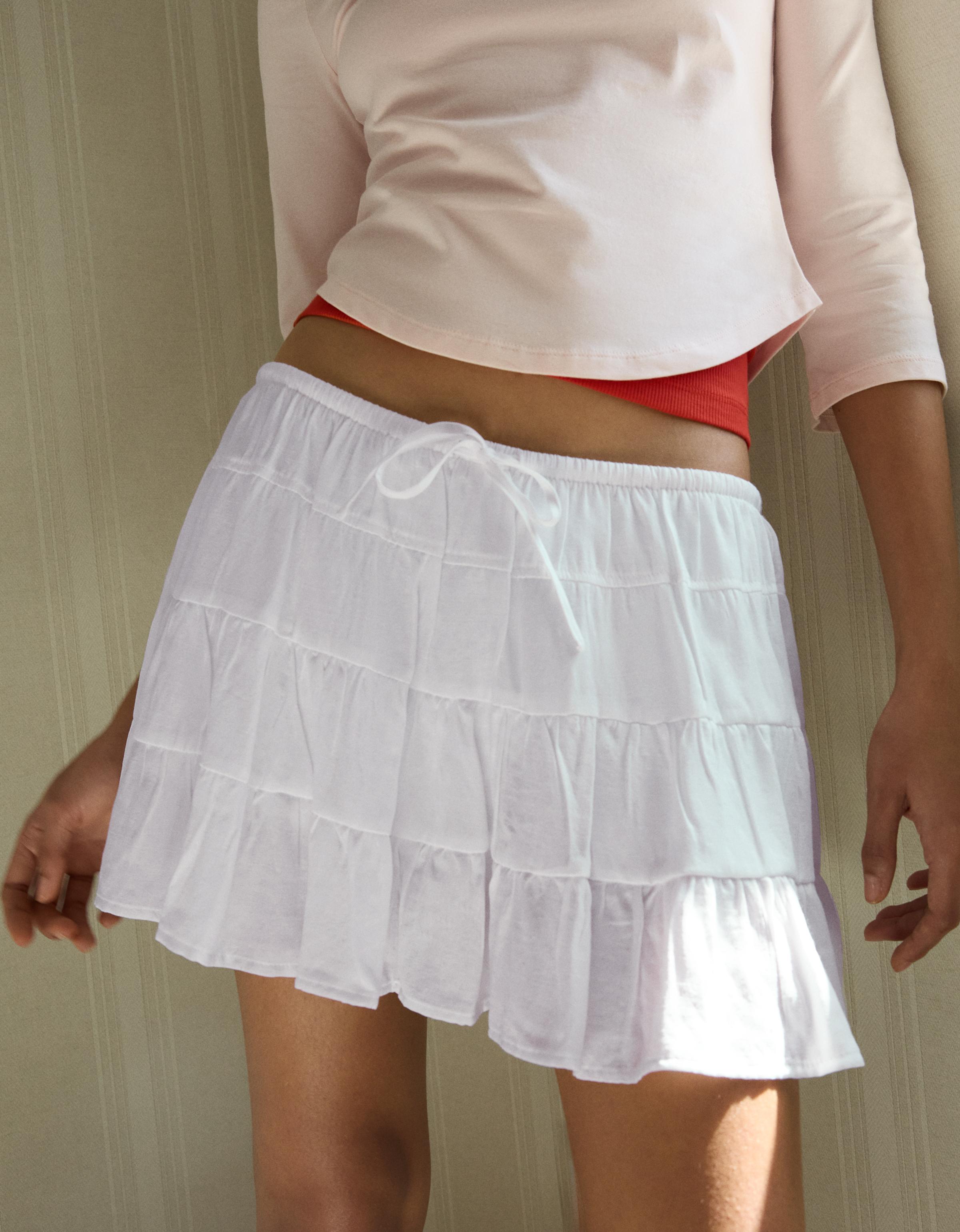 Kravat bel detaylı mini etek - Görsel 24