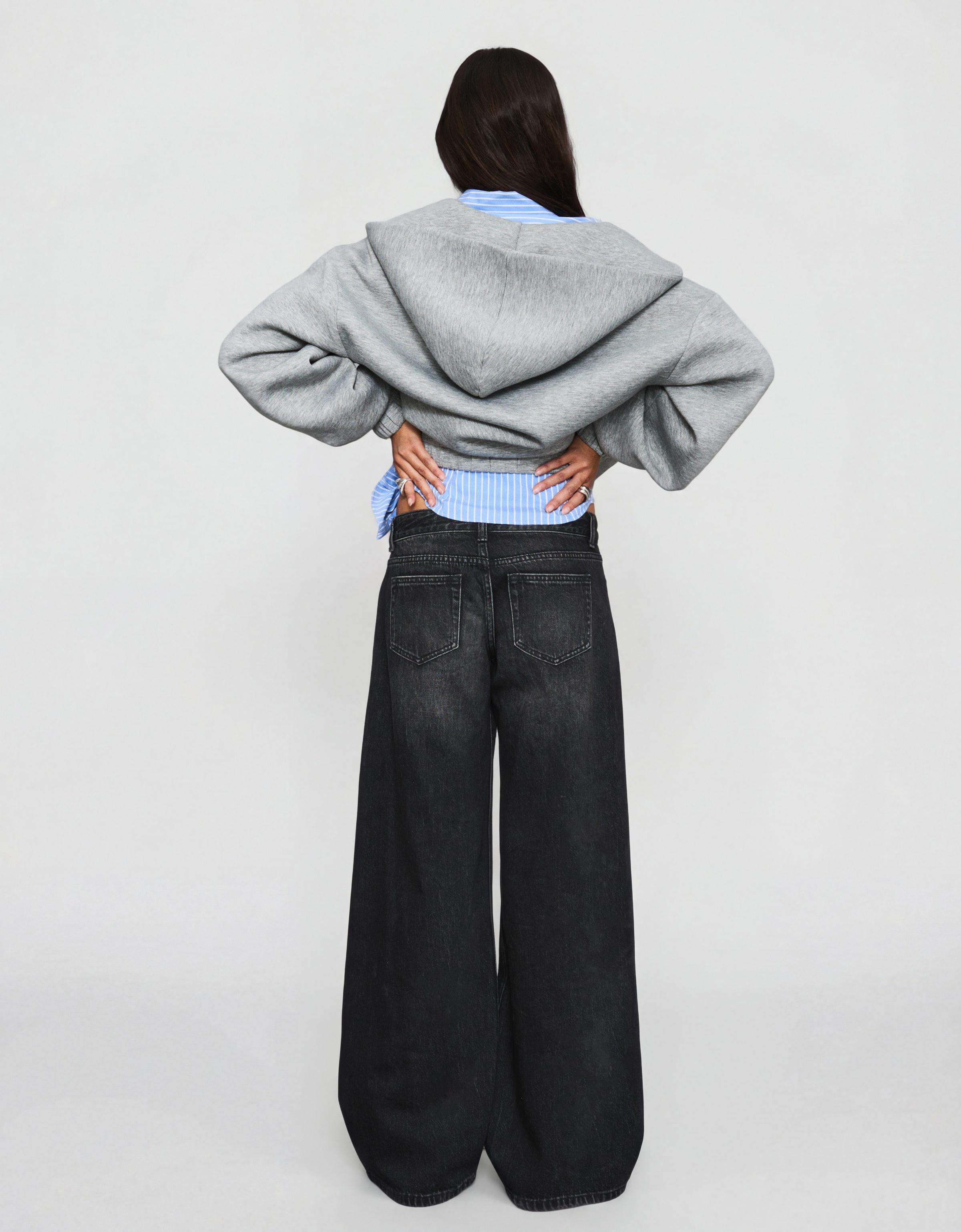 Geniş paça düşük bel jean - Görsel 72