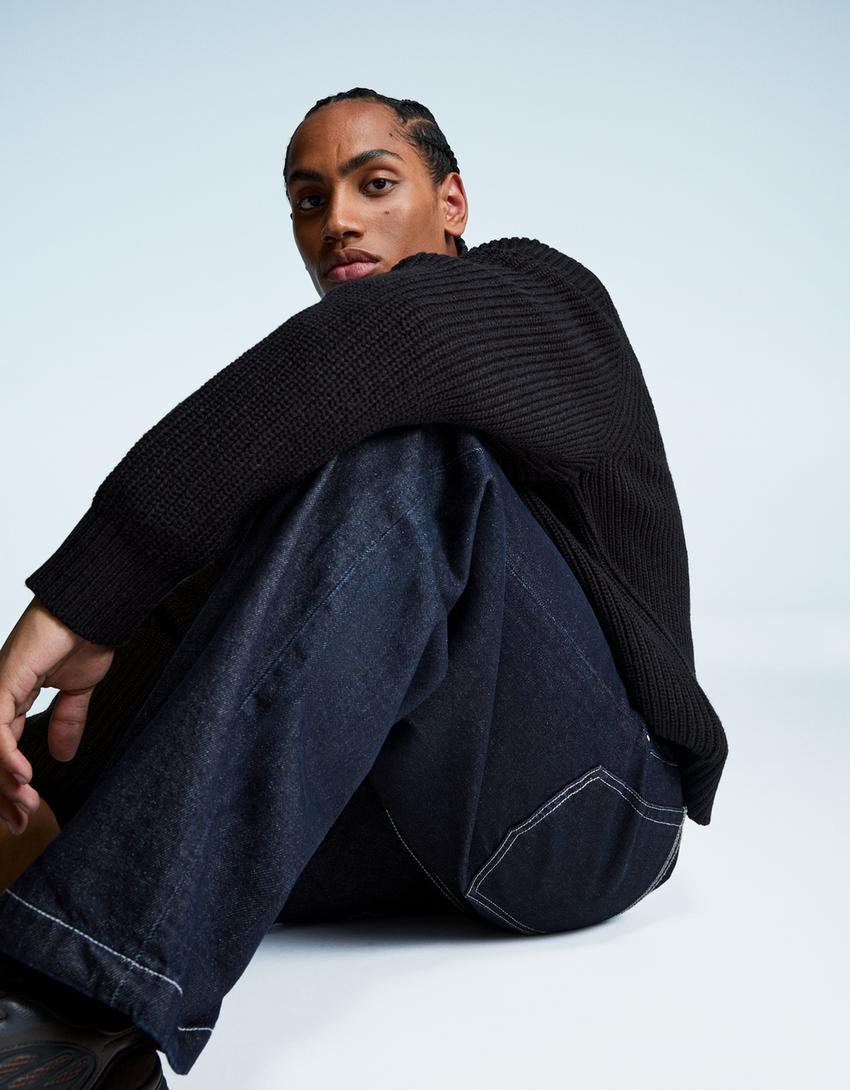 Super baggy jeans-Navy