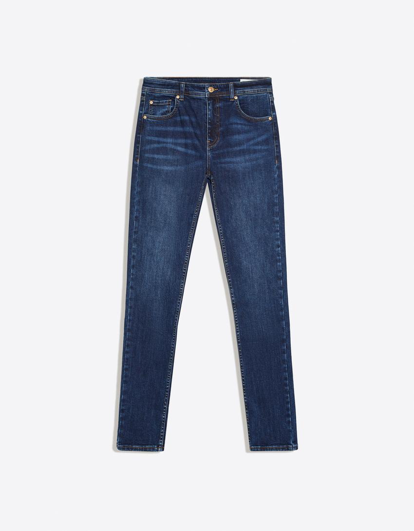 Yüksek bel skinny fit jean-Mavi
