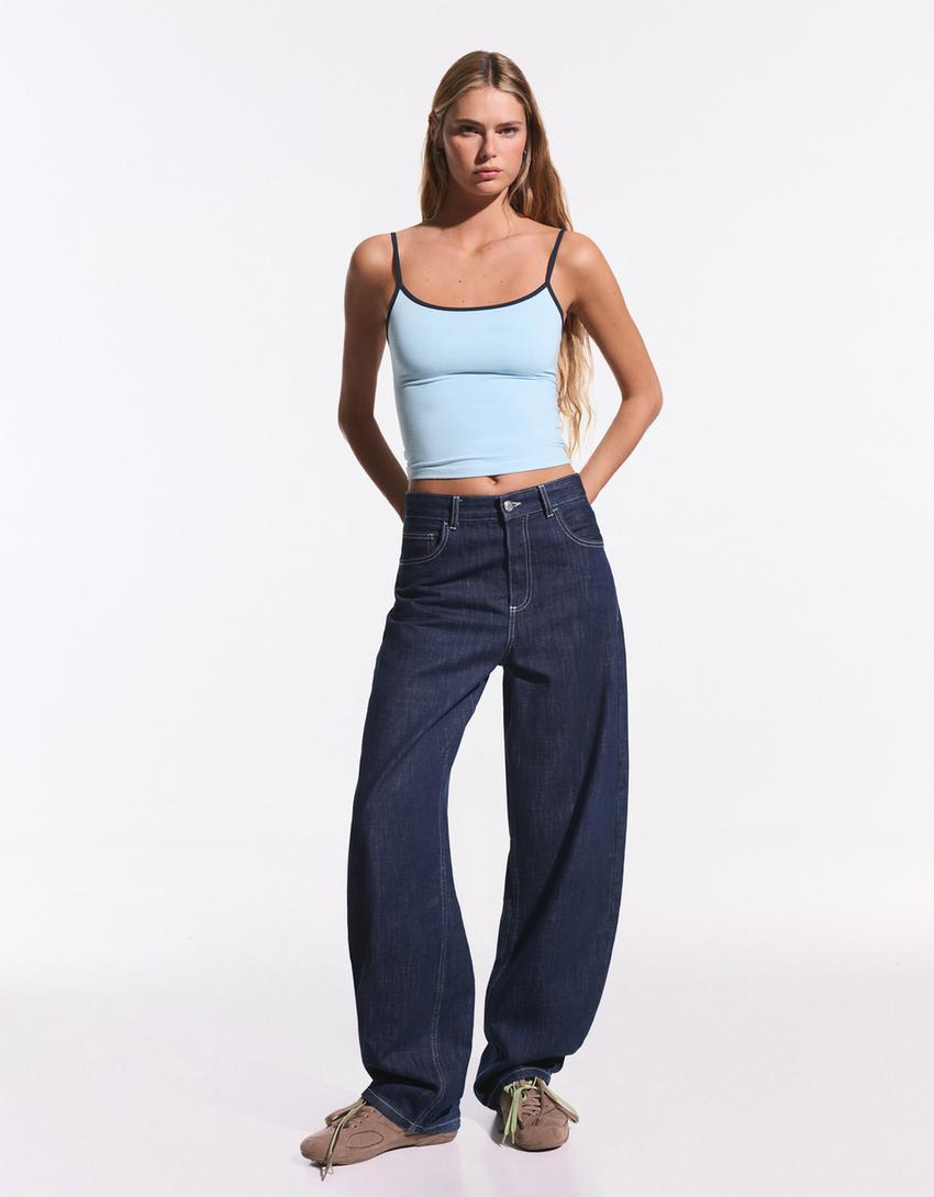 Strappy top-Light blue