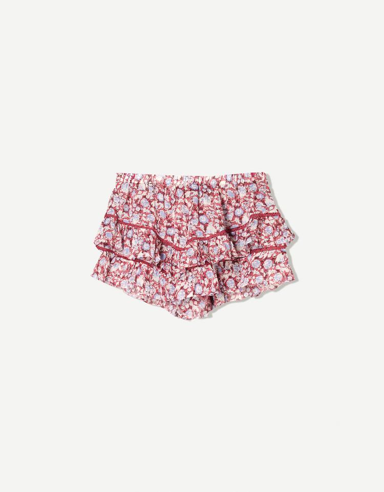 Textured boho skort