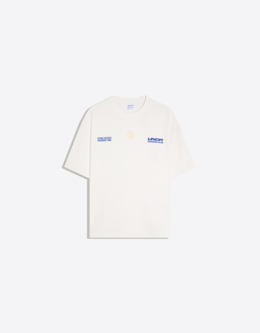 Plush printed T-shirt-Off white