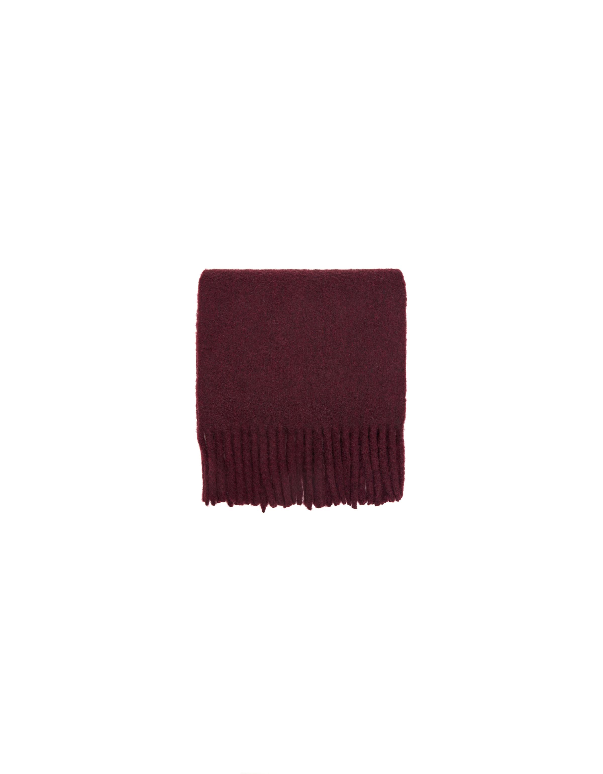 Chunky fringed scarf — Maroon