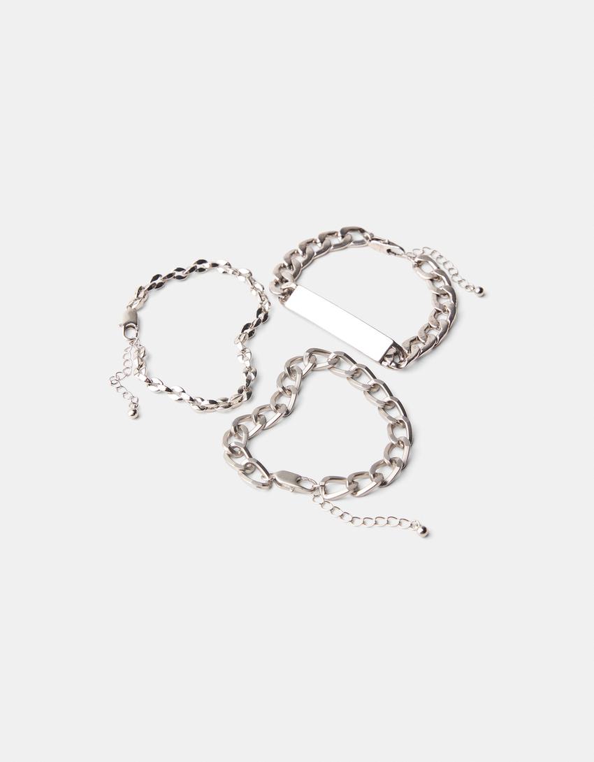 Lot 3 bracelets-Argent-4