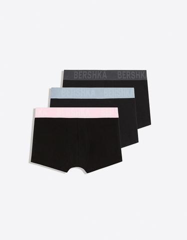 Pack of 3 boxers with printed waistband — Pink 4